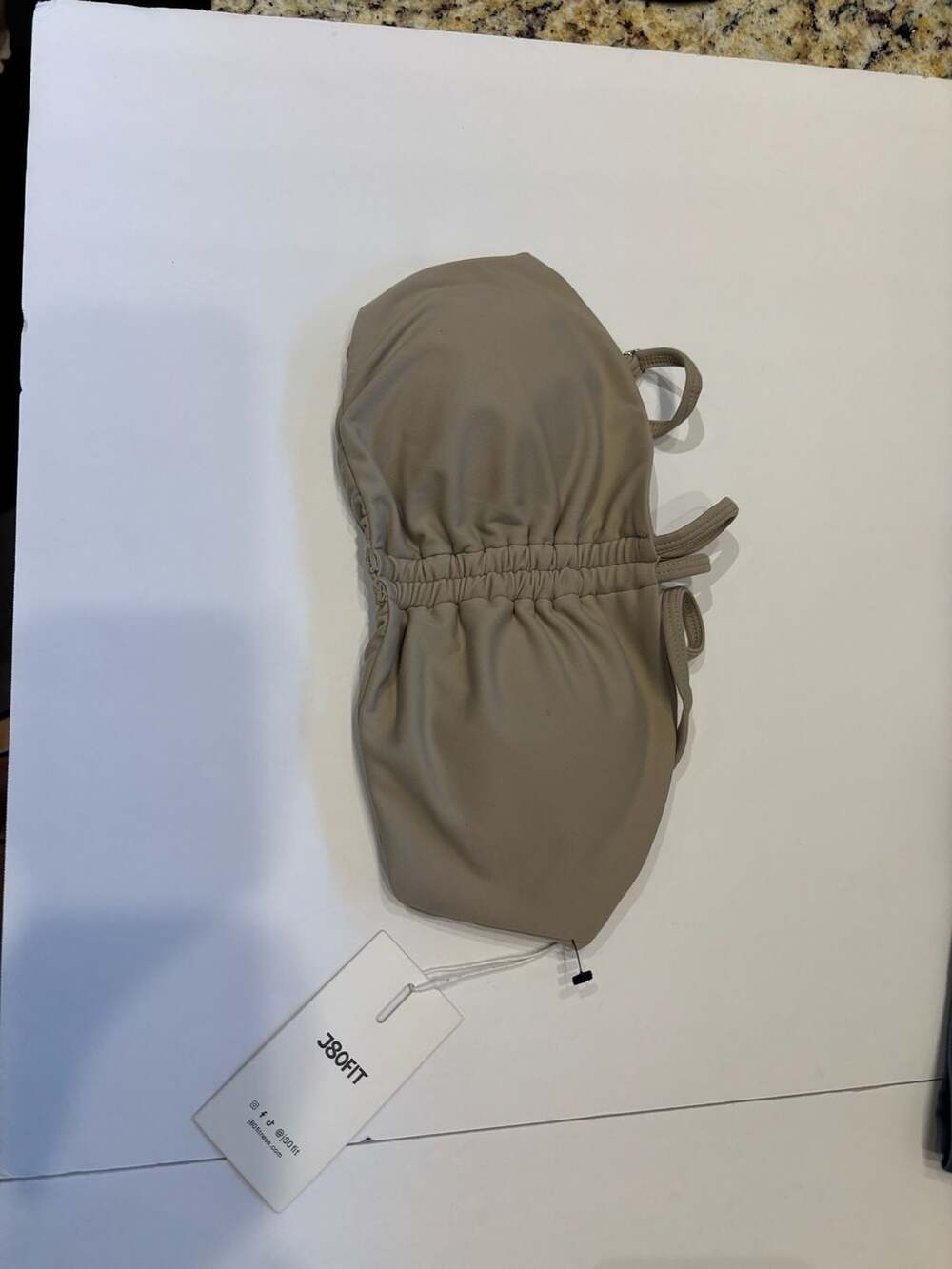 J80FIT Ruched Athletic Tank Top in Tan-S